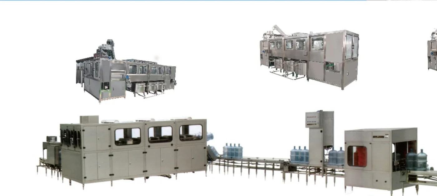Allot Tech 5 gallon water washing filling and capping line from the supplied machinery brochure