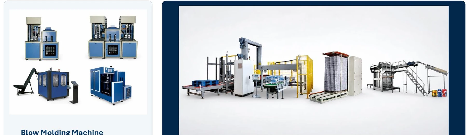 Allot Tech PET blow molding palletizing and depalletizing equipment references from the supplied catalog